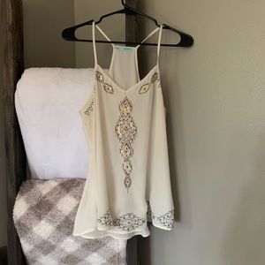 Maurices gold sequined tank top